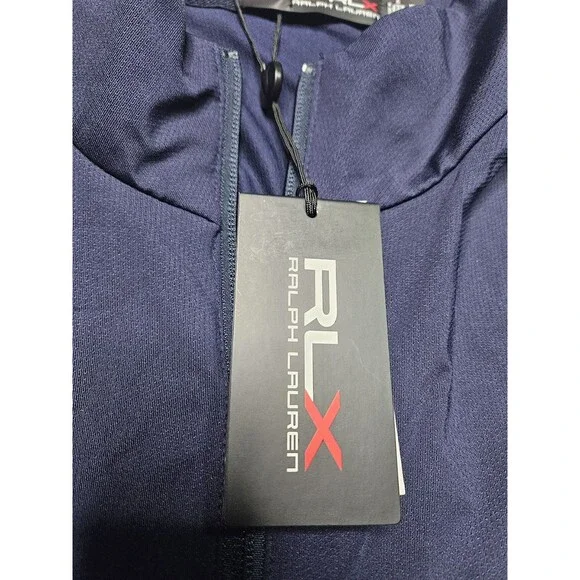 Ralph Lauren RLX Golf Jacket Men's XL Navy Blue Full Zip back zip